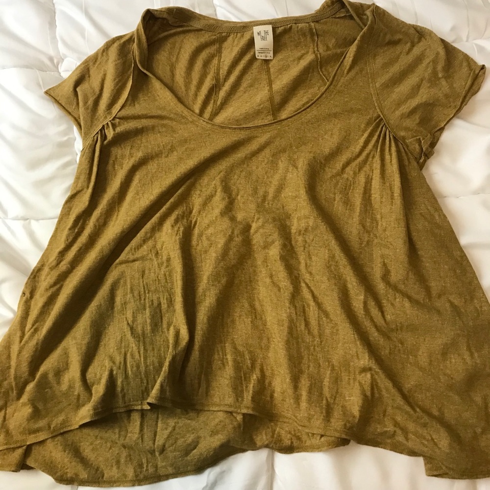 Free people olive green blouse size M